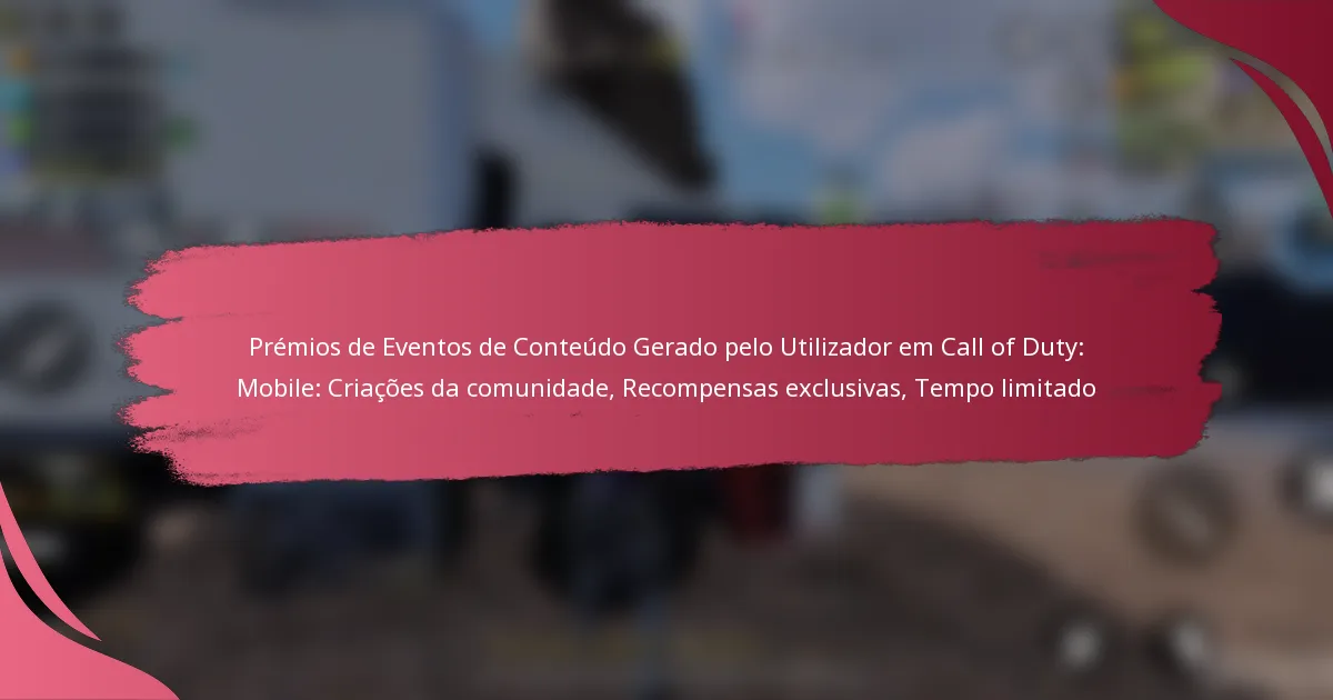 Prémios de Eventos de Conteúdo Gerado pelo Utilizador em Call of Duty: Mobile: Criações da comunidade, Recompensas exclusivas, Tempo limitado